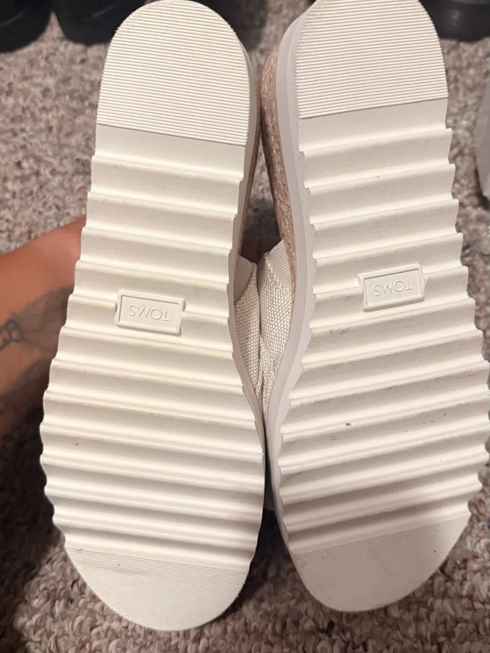TOMS Women’s Cream Canvas Slide Mules